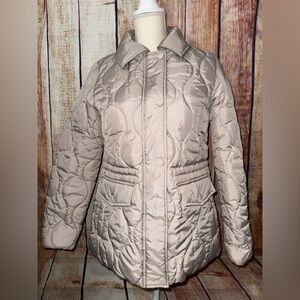 Lucky Brand Women's size Small Quilted Puffer Jacket - Light Beige